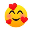 Feedback Animated Emoji Smiling Face with Hearts