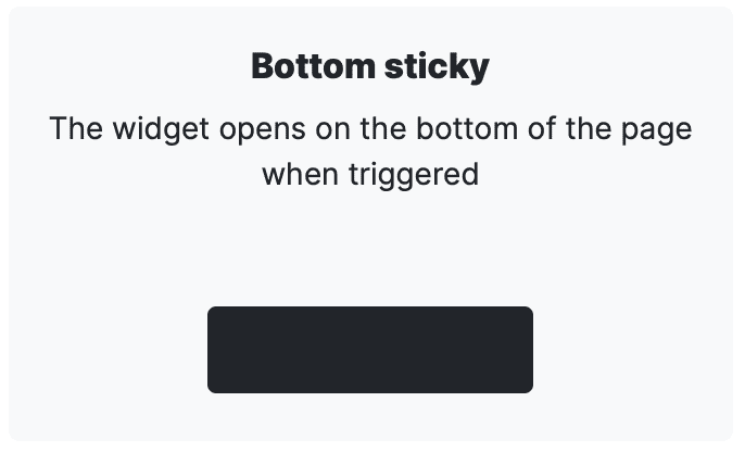 Bottom sticky feedback widget