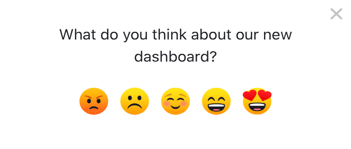 Emoji survey widget